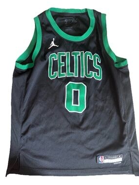 Nike Dri Fit Boston Celtics Jayson Tatum #0 Swingman Jersey Black Youth L NBA